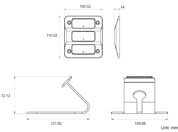 Qbic AC-112, Подставка для TD-1050 PRO/TD-1060 Slim/TD-1070, черная фото